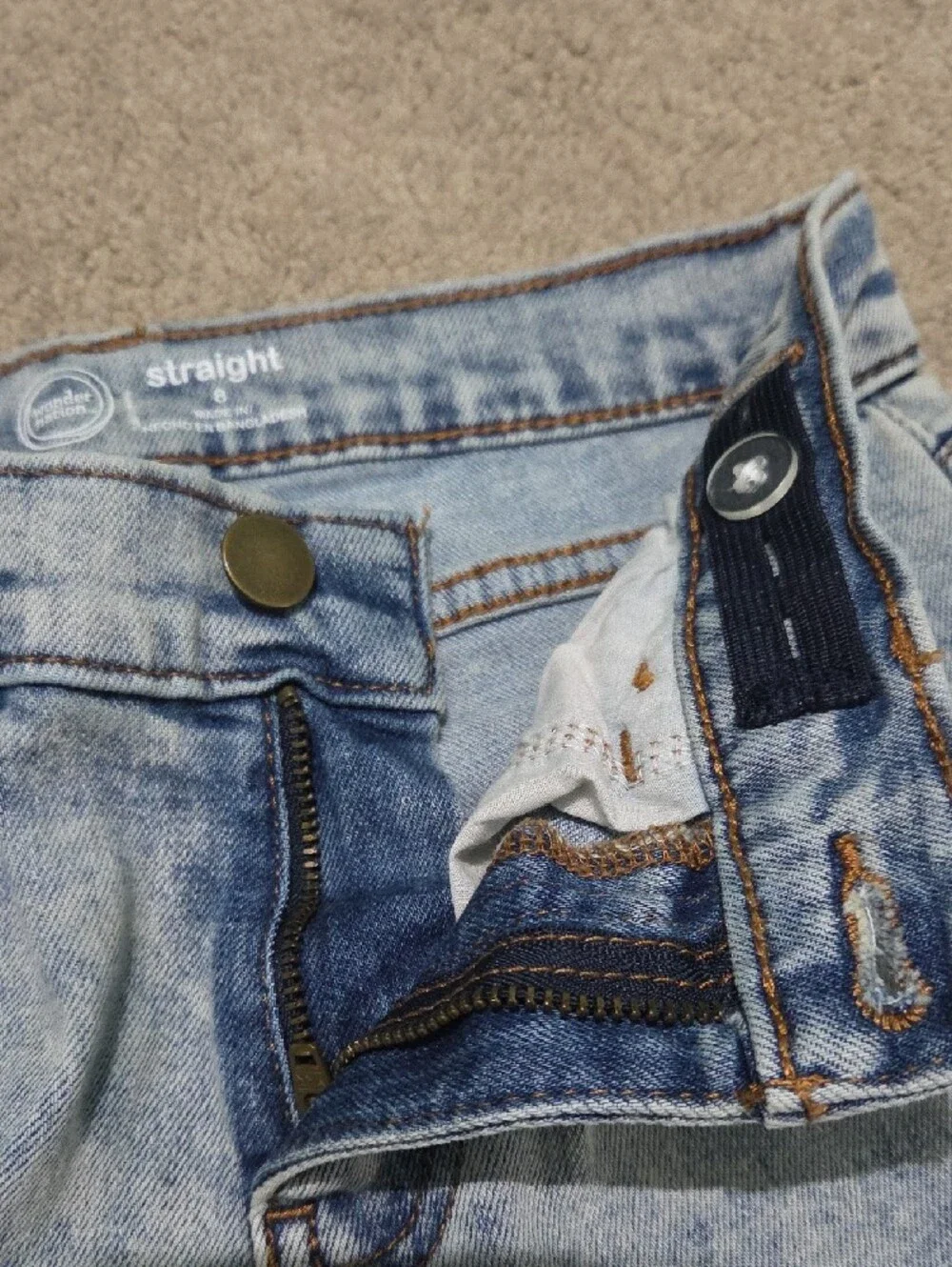 Kids Light Blue Straight Leg Jeans